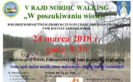 Zapraszamy do Legbąda na V Rajd Nordic Walking „W poszukiwaniu wiosny”