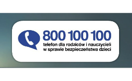 800 100 100 - telefon dla rodziców i nauczycieli ws. bezpieczeństwa dzieci